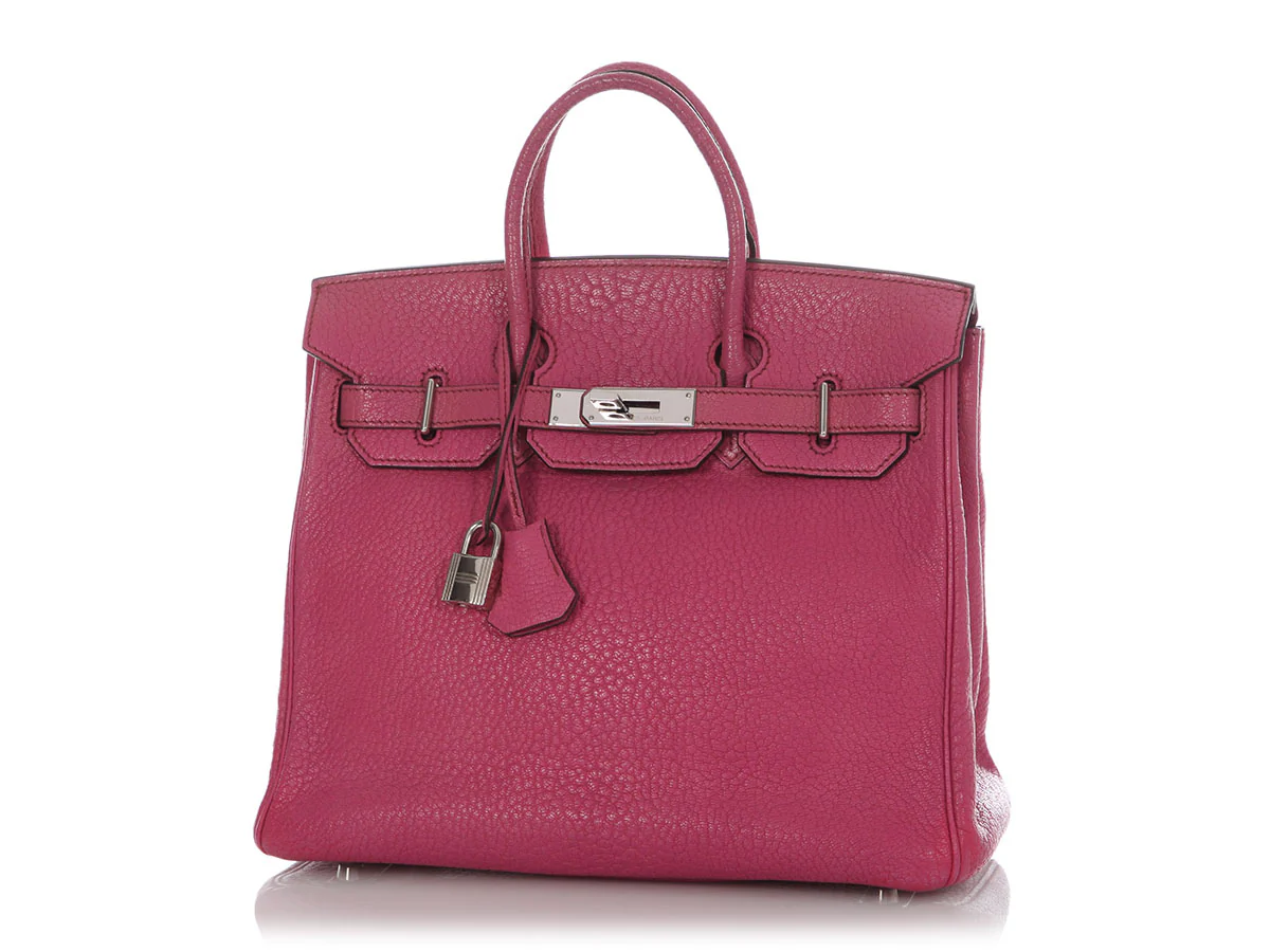 Hermès’ Fuchsia Chèvre HAC Birkin 28 - Image 2