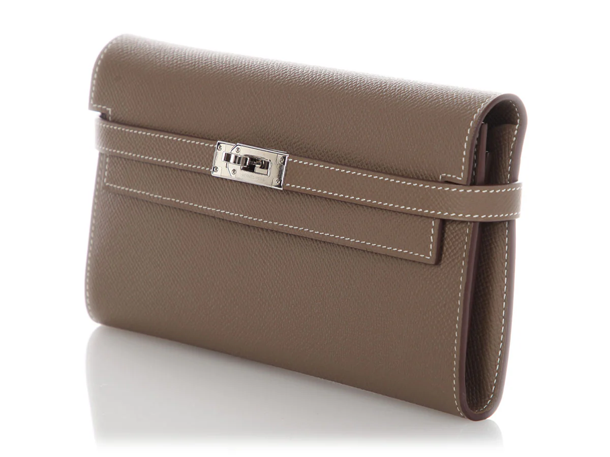 Hermès Etoupe Epsom Kelly Longue Wallet - Image 3