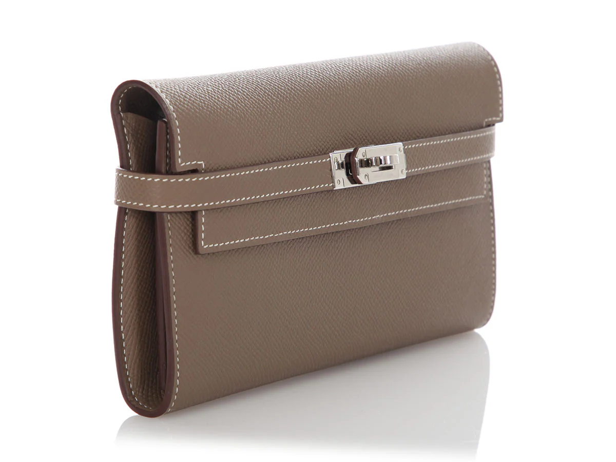 Hermès Etoupe Epsom Kelly Longue Wallet - Image 5