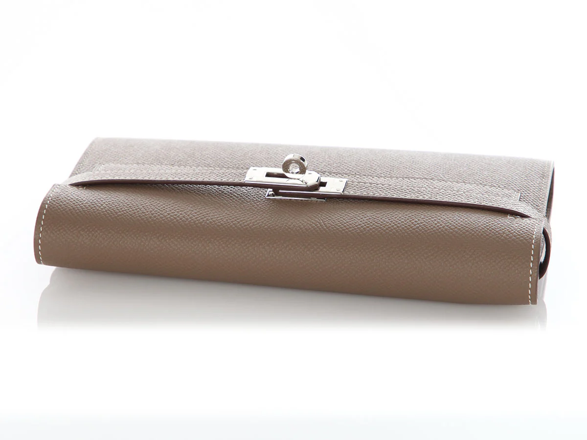 Hermès Etoupe Epsom Kelly Longue Wallet - Image 7