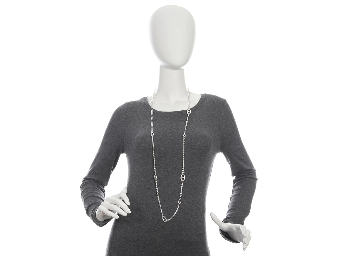 Hermès Sterling Silver Farandole Necklace 120 - Image 6