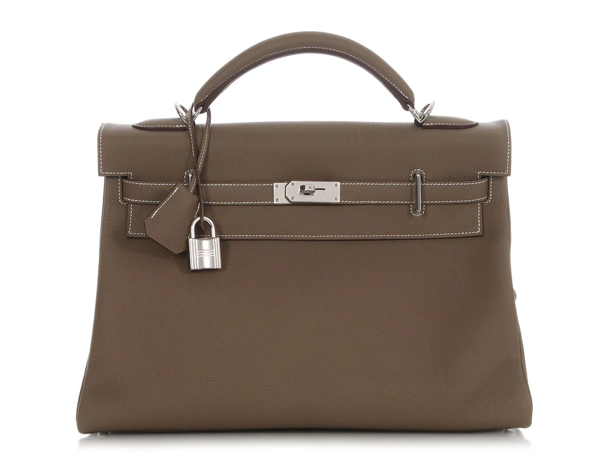 Hermès Etoupe Togo Maxi Kelly 42