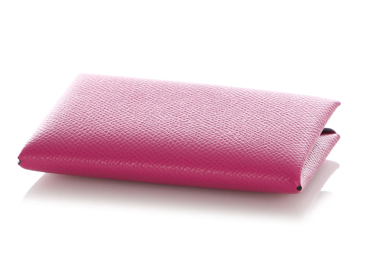 Hermès Rose Pourpre Epsom Calvi Card Holder - Image 6