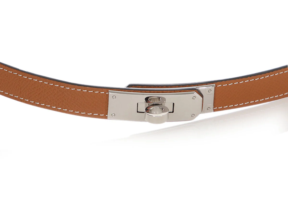 Hermès Gold Epsom Kelly Pocket Belt 18mm - Image 2