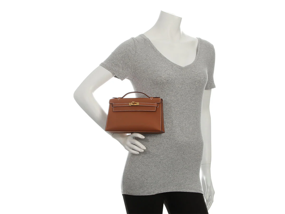 Hermès Gold Swift Kelly Pochette - Image 10