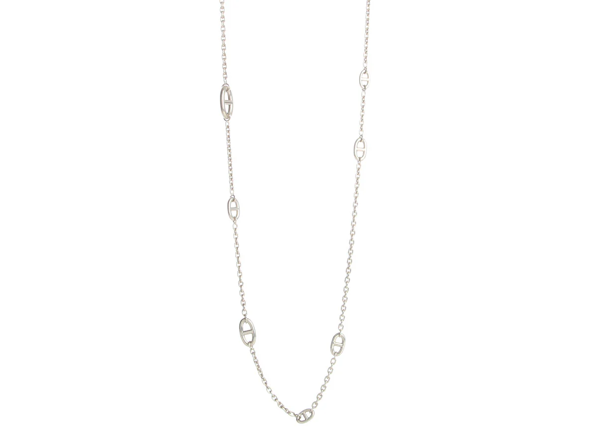 Hermès Sterling Silver Farandole Necklace 120