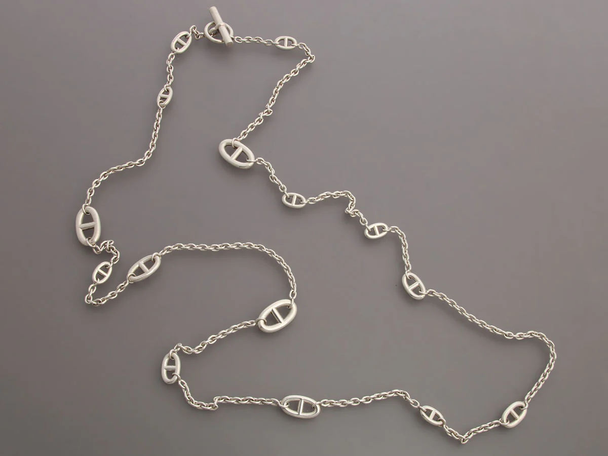 Hermès Sterling Silver Farandole Necklace 120 - Image 2