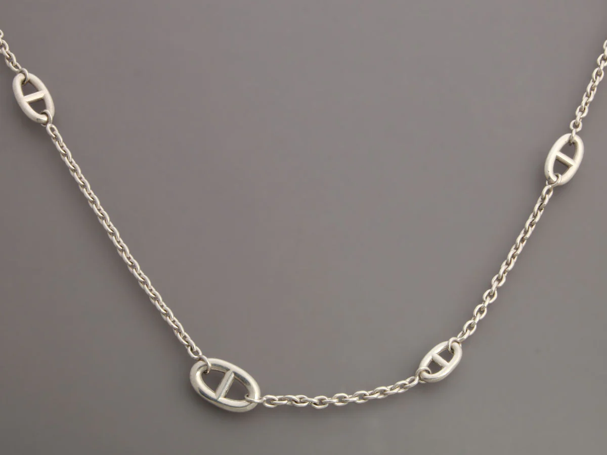 Hermès Sterling Silver Farandole Necklace 120 - Image 3