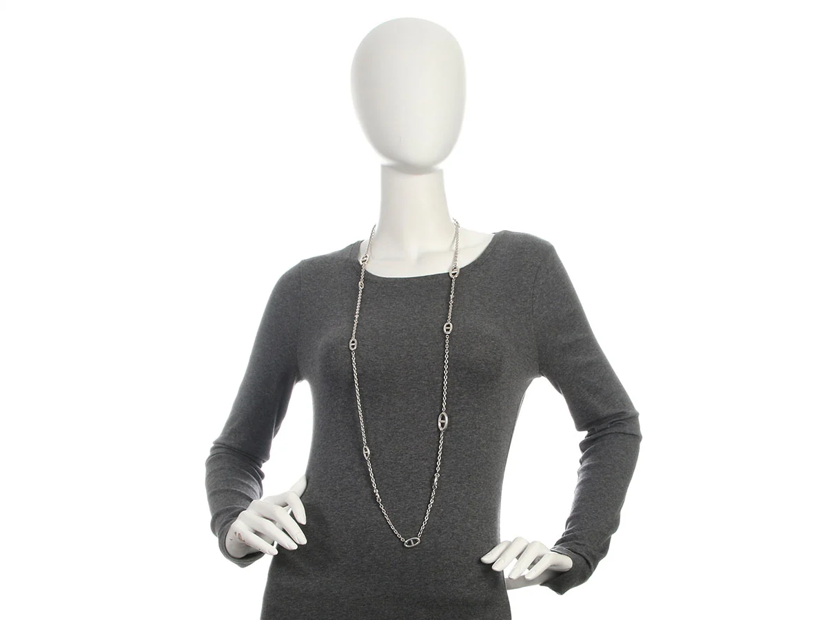 Hermès Sterling Silver Farandole Necklace 120 - Image 5