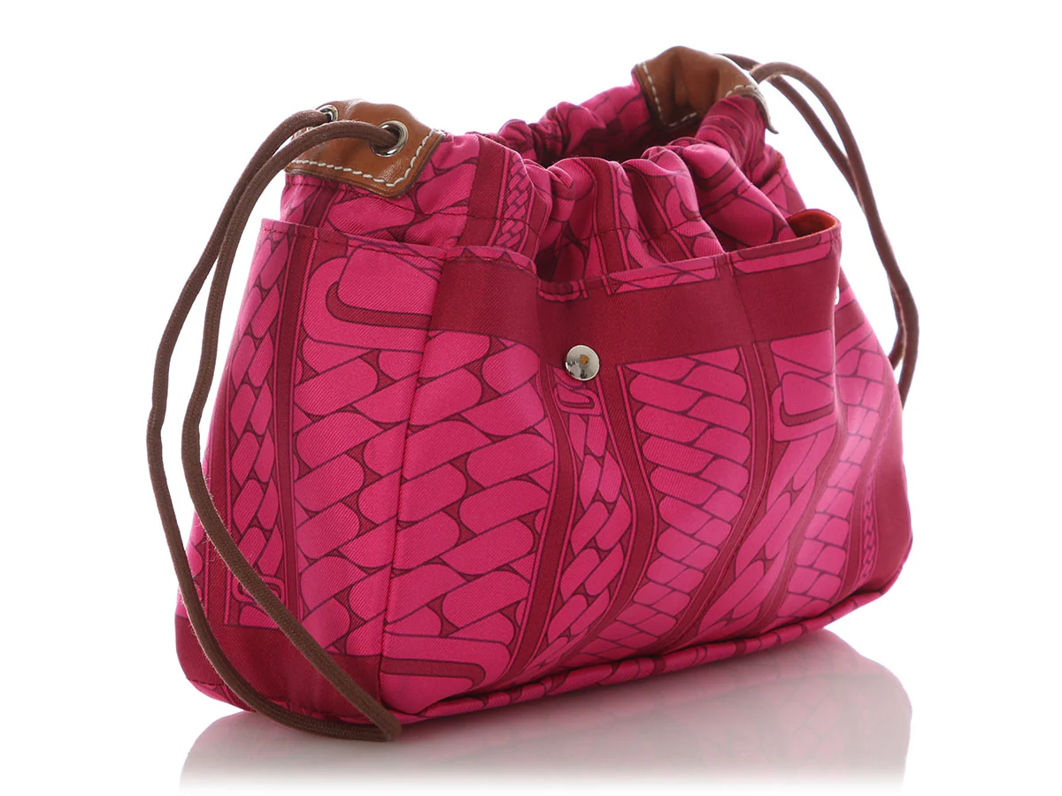 Hermès Pink Silk Clic, C'est Noué Fourbi 20 Insert - Image 5