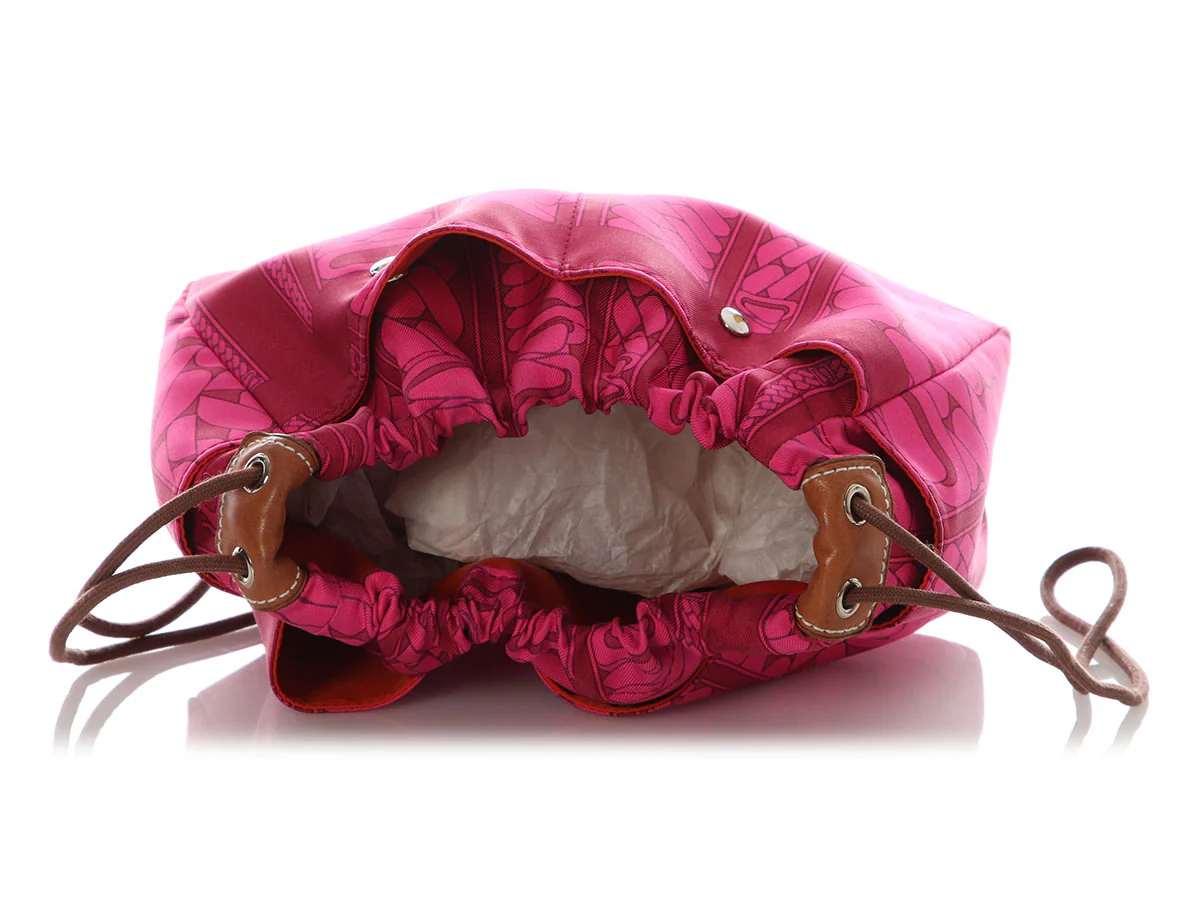 Hermès Pink Silk Clic, C'est Noué Fourbi 20 Insert - Image 7