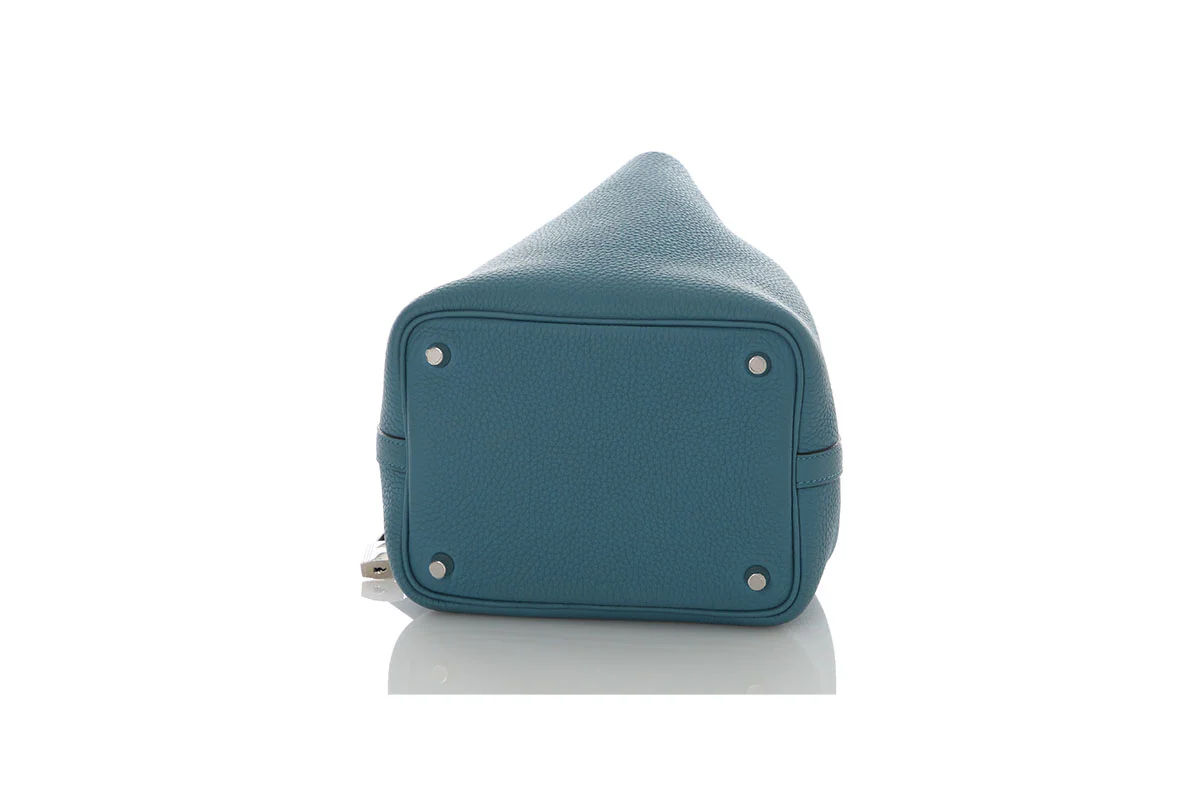 Hermès Blue Jean and Mauve Pale Picotin Lock 18 - Image 7