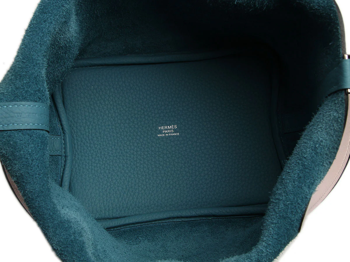 Hermès Blue Jean and Mauve Pale Picotin Lock 18 - Image 9