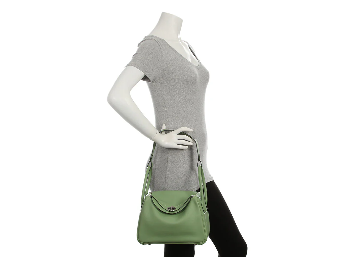 Hermès Vert Criquet Evercolor Lindy 26 - Image 11