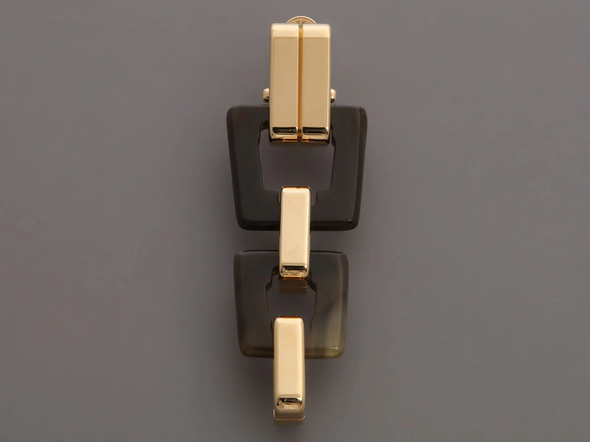 Hermès Horn Etrivière Earrings - Image 3