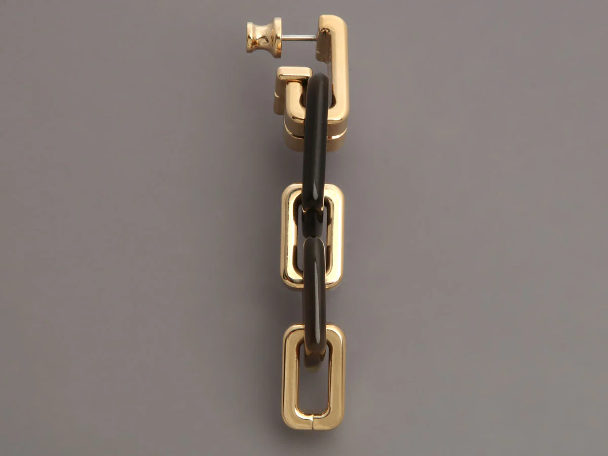 Hermès Horn Etrivière Earrings - Image 4