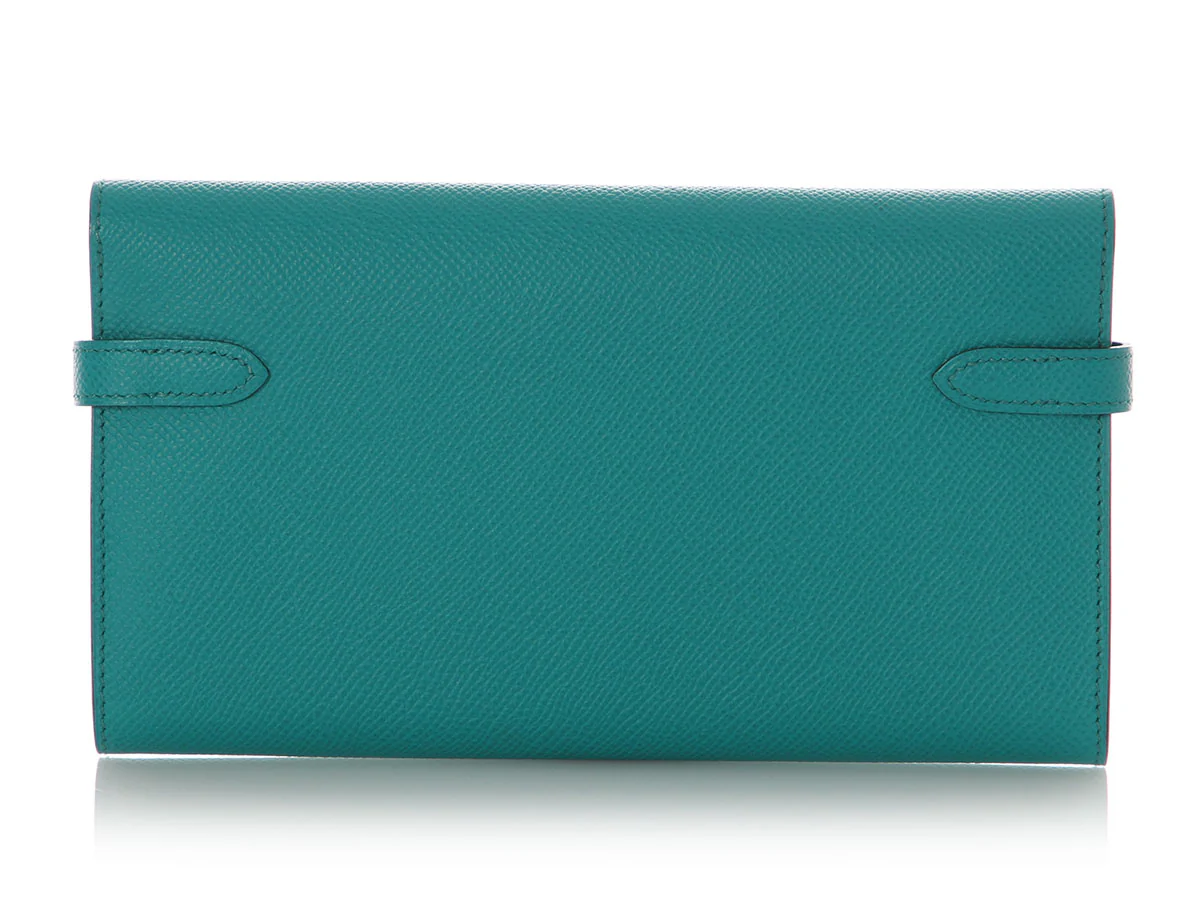 Hermès Bleu Paon Epsom Kelly Longue Wallet - Image 4