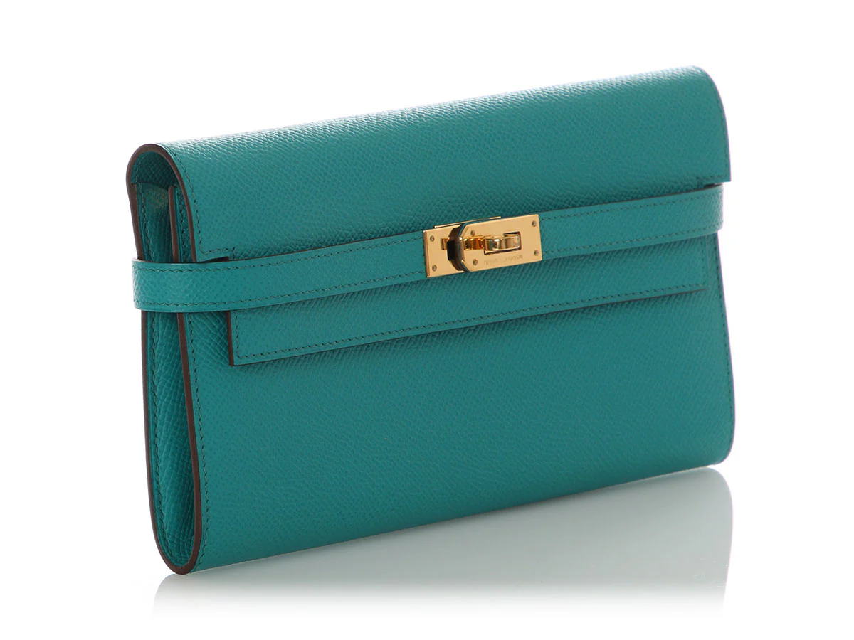 Hermès Bleu Paon Epsom Kelly Longue Wallet - Image 5