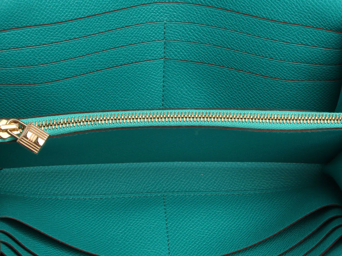 Hermès Bleu Paon Epsom Kelly Longue Wallet - Image 9