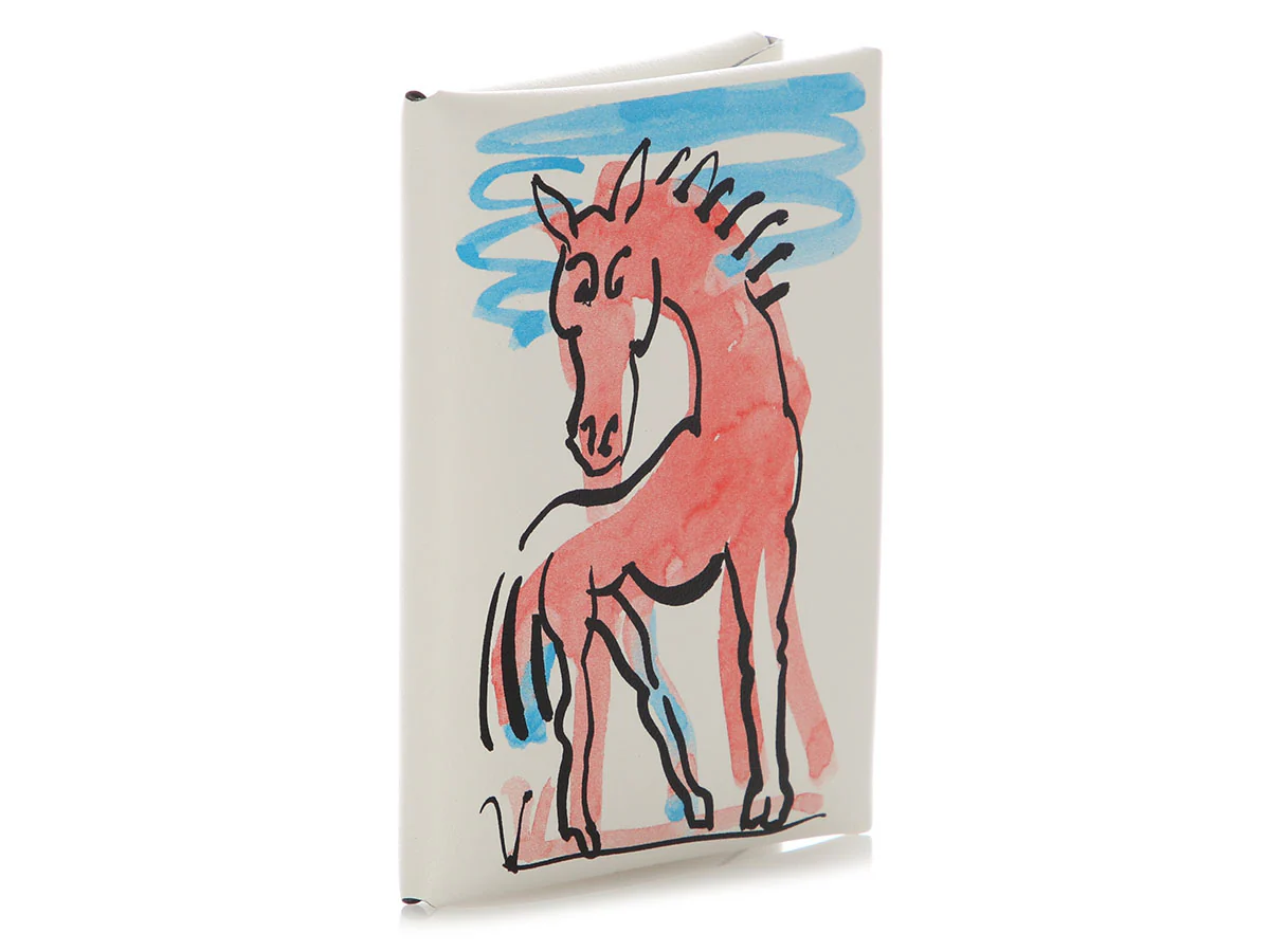 Hermès White Swift Horse Calvi Duo Card Case - Image 4