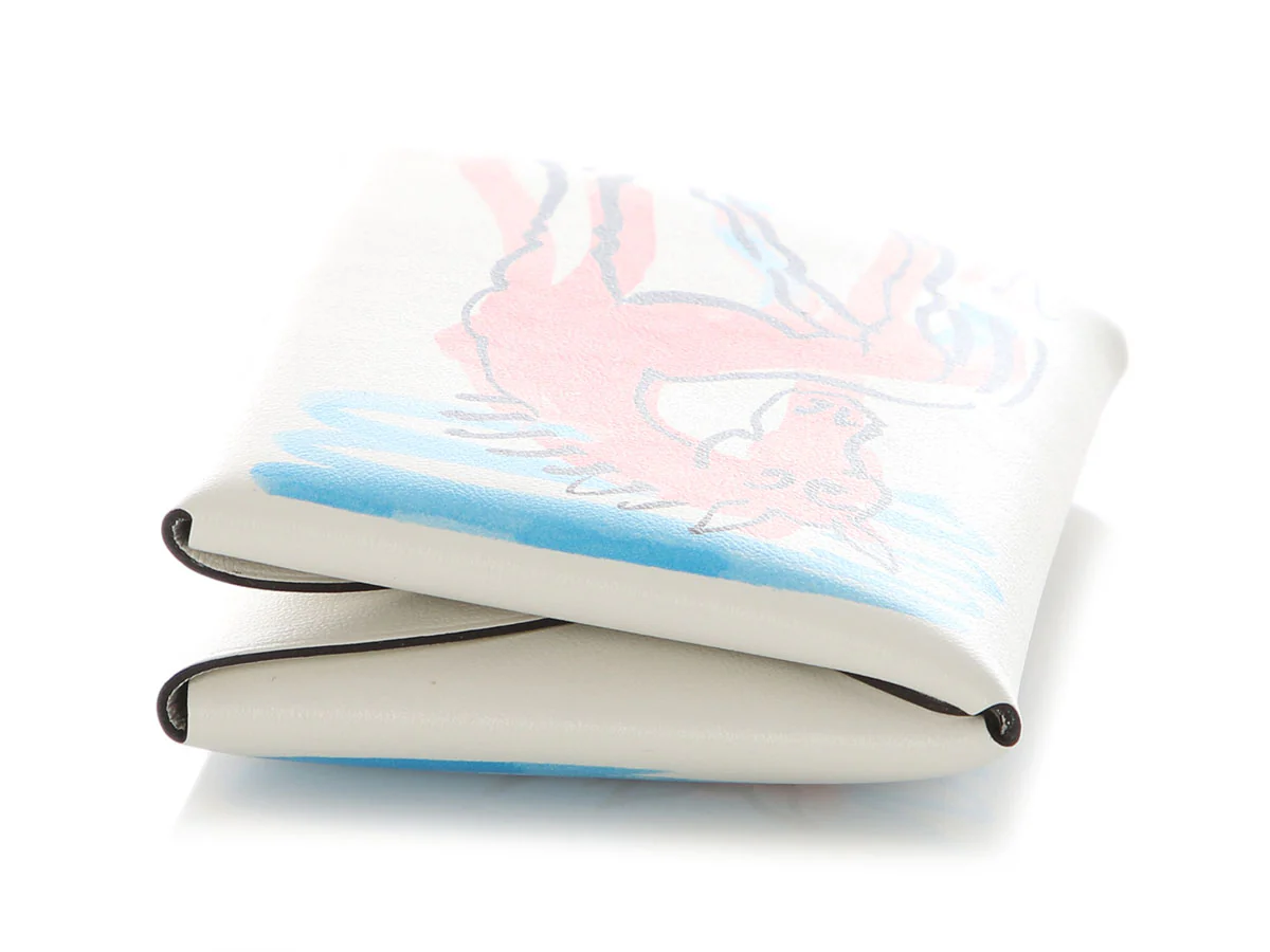 Hermès White Swift Horse Calvi Duo Card Case - Image 6