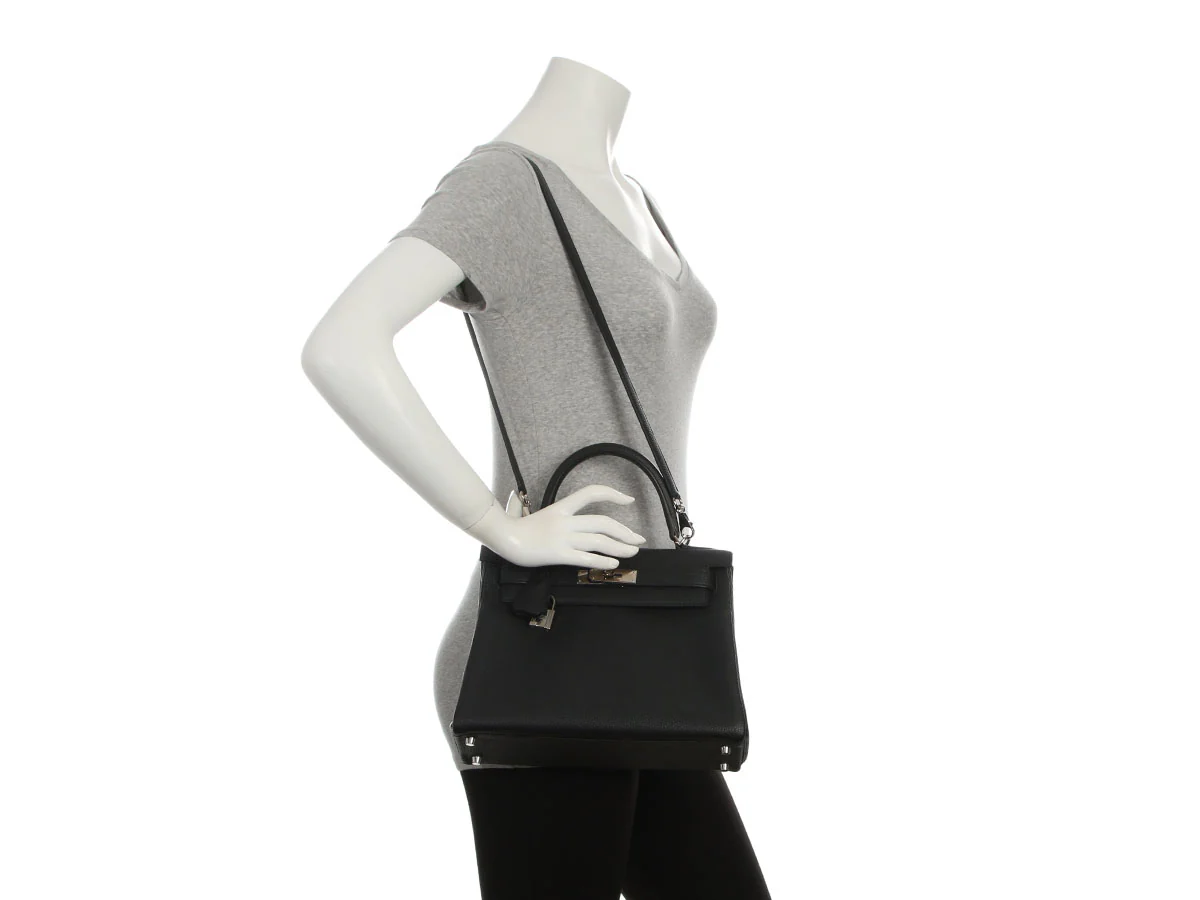 Hermès Black Togo Kelly 28 - Image 9