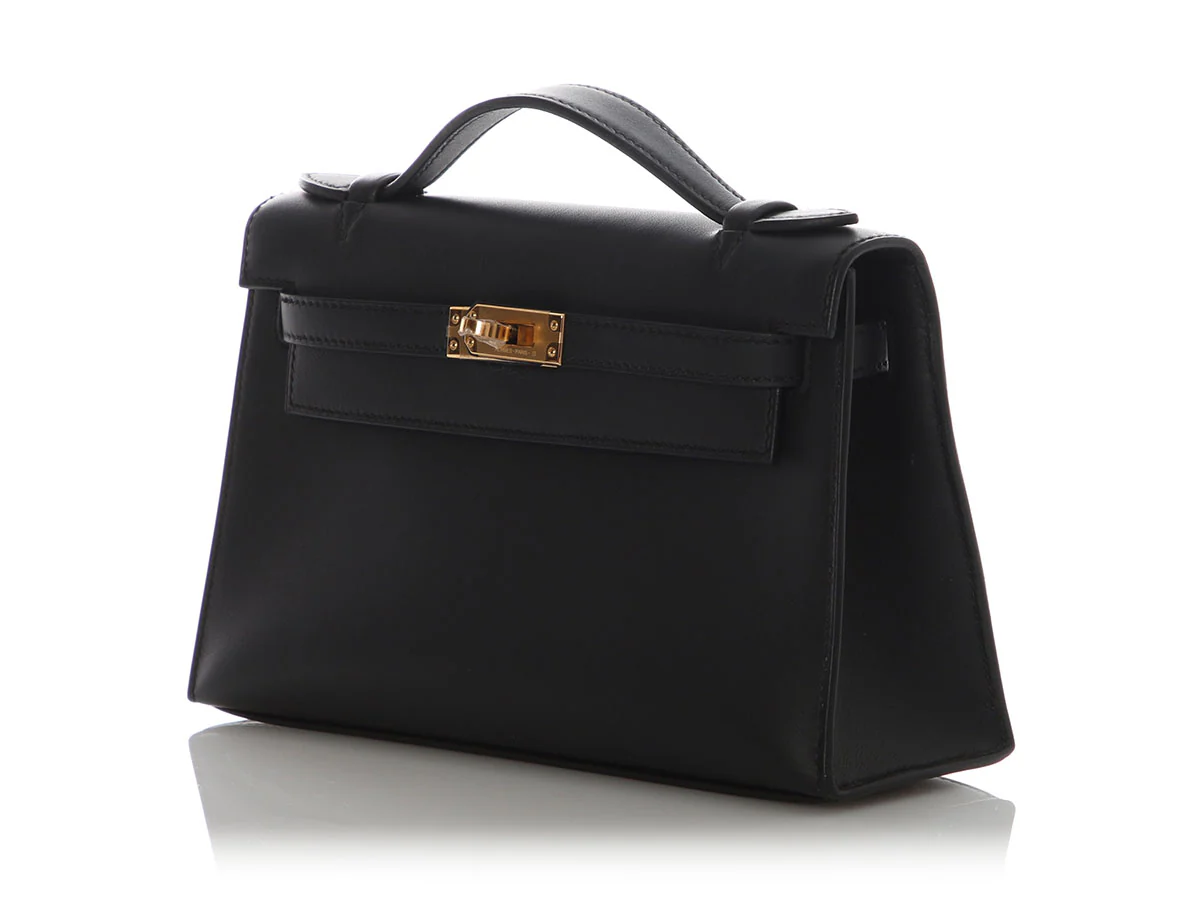 Hermès Black Swift Kelly Pochette - Image 3