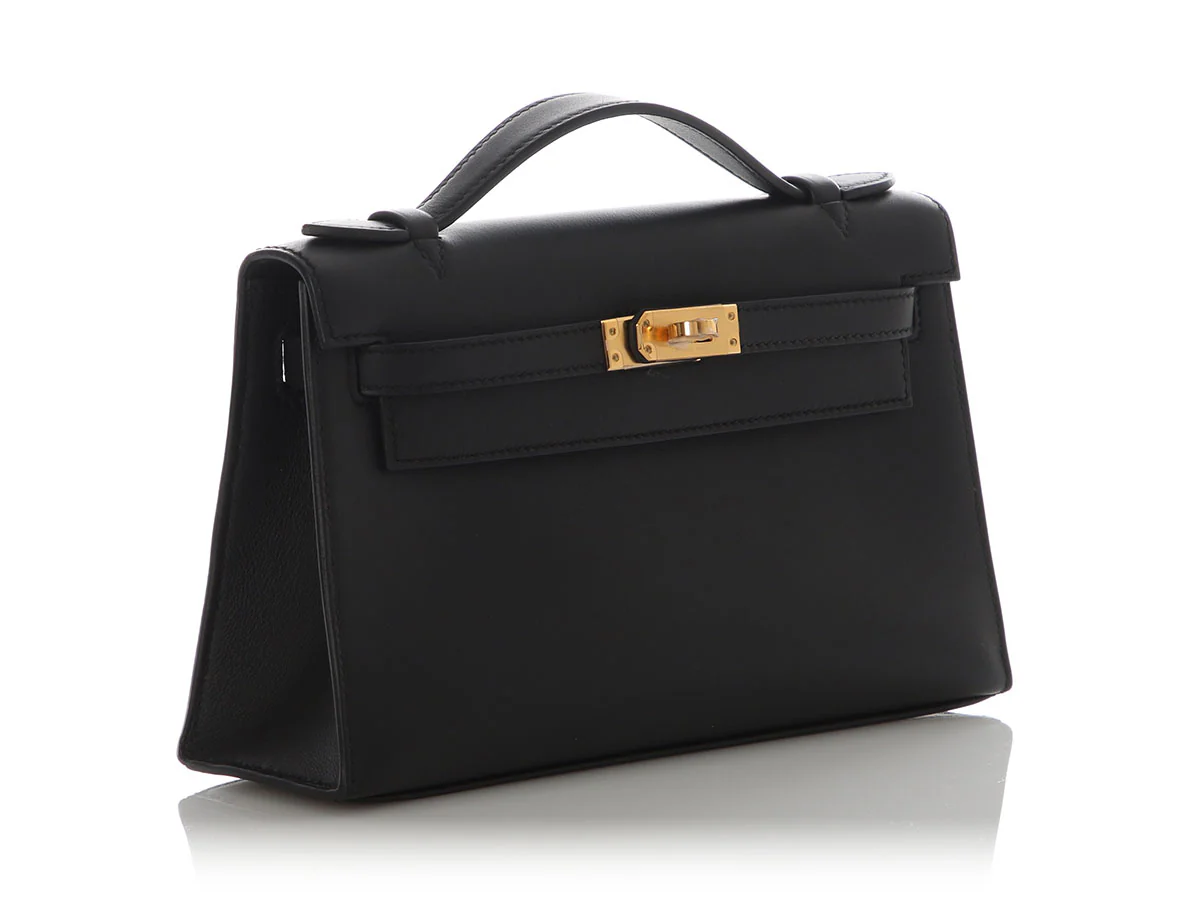 Hermès Black Swift Kelly Pochette - Image 5