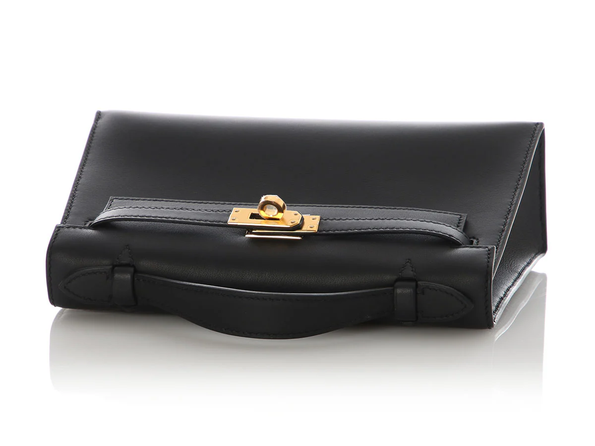 Hermès Black Swift Kelly Pochette - Image 7