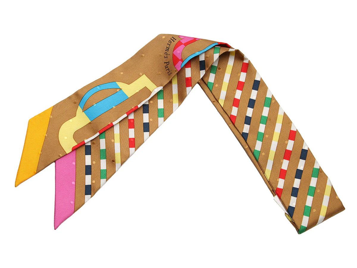 Hermès Limited Edition Bouclerie Moderne Plumetis Silk Twilly