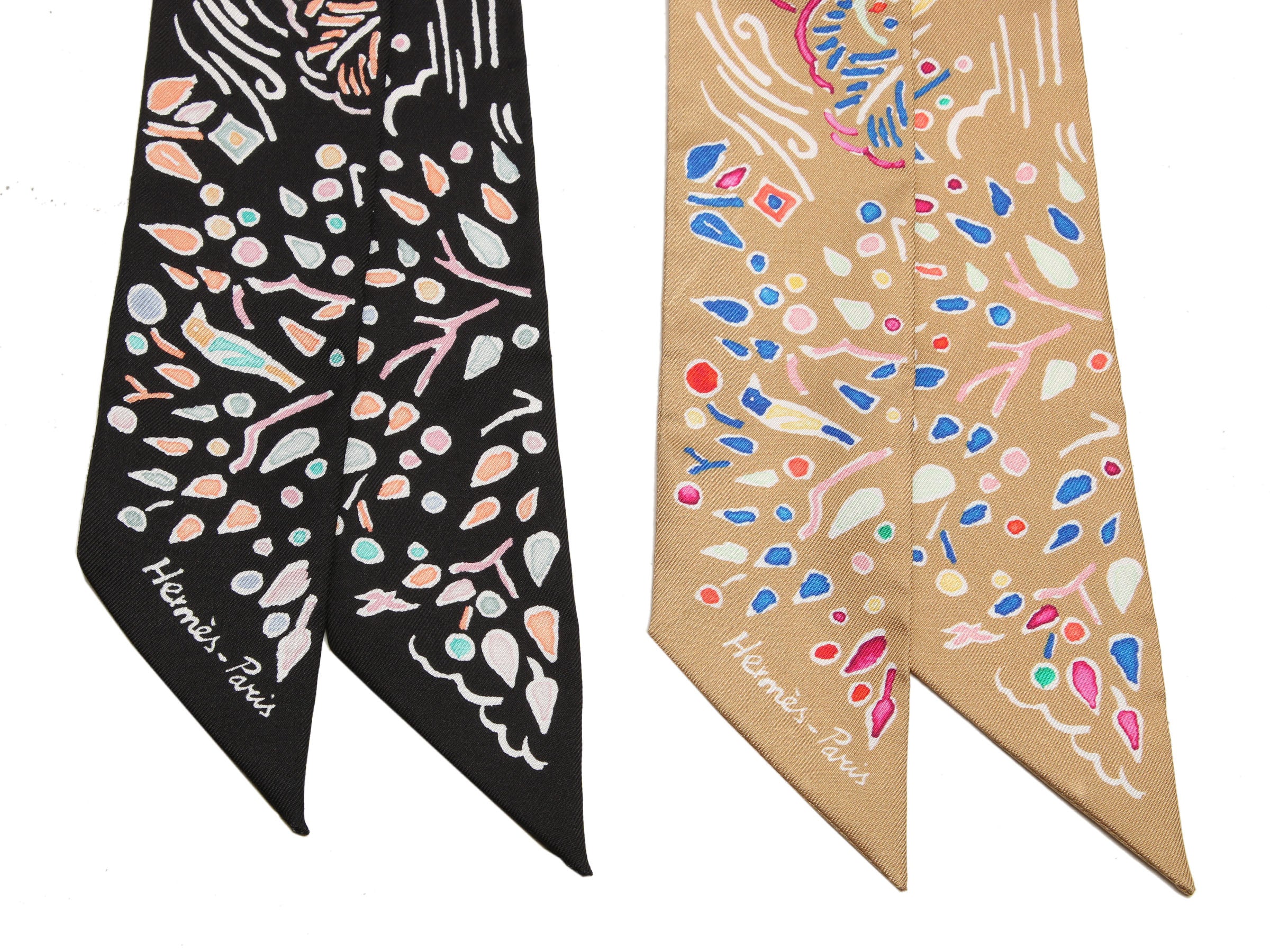 Hermès Isola di Primavera Silk Twilly Pair - Image 2