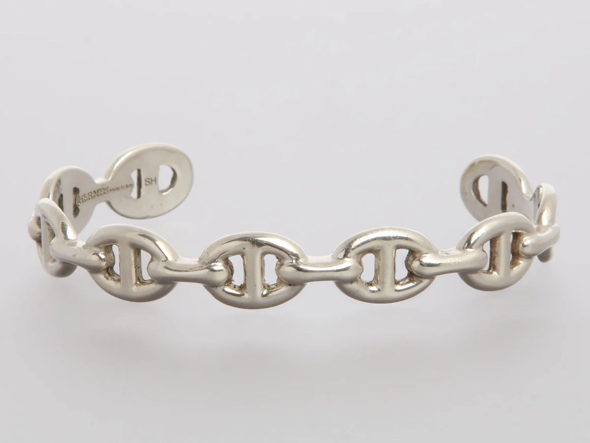 Hermès Sterling Silver Chaîne d’Ancre Enchaînée Bracelet - Image 2