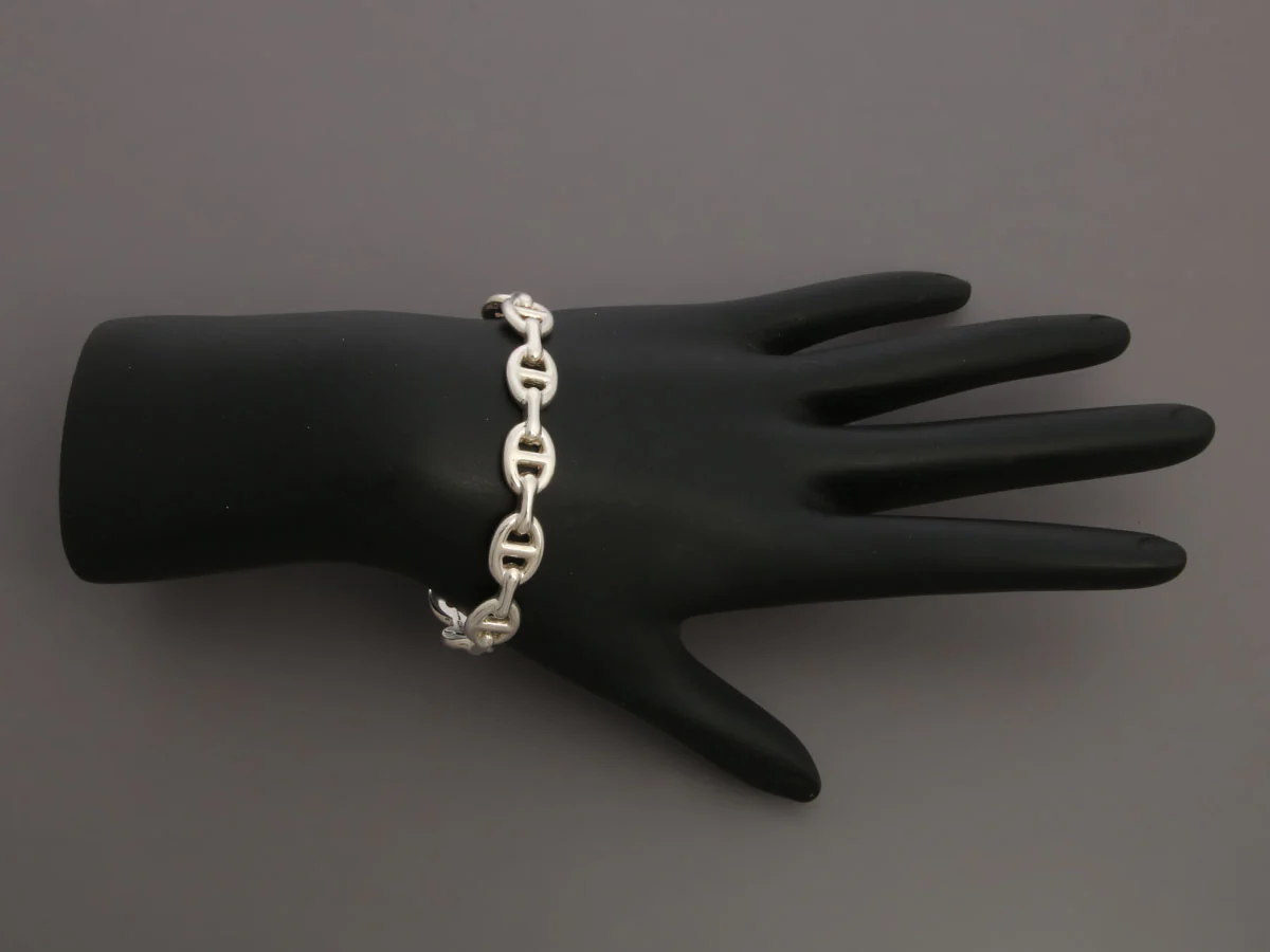 Hermès Sterling Silver Chaîne d’Ancre Enchaînée Bracelet - Image 5