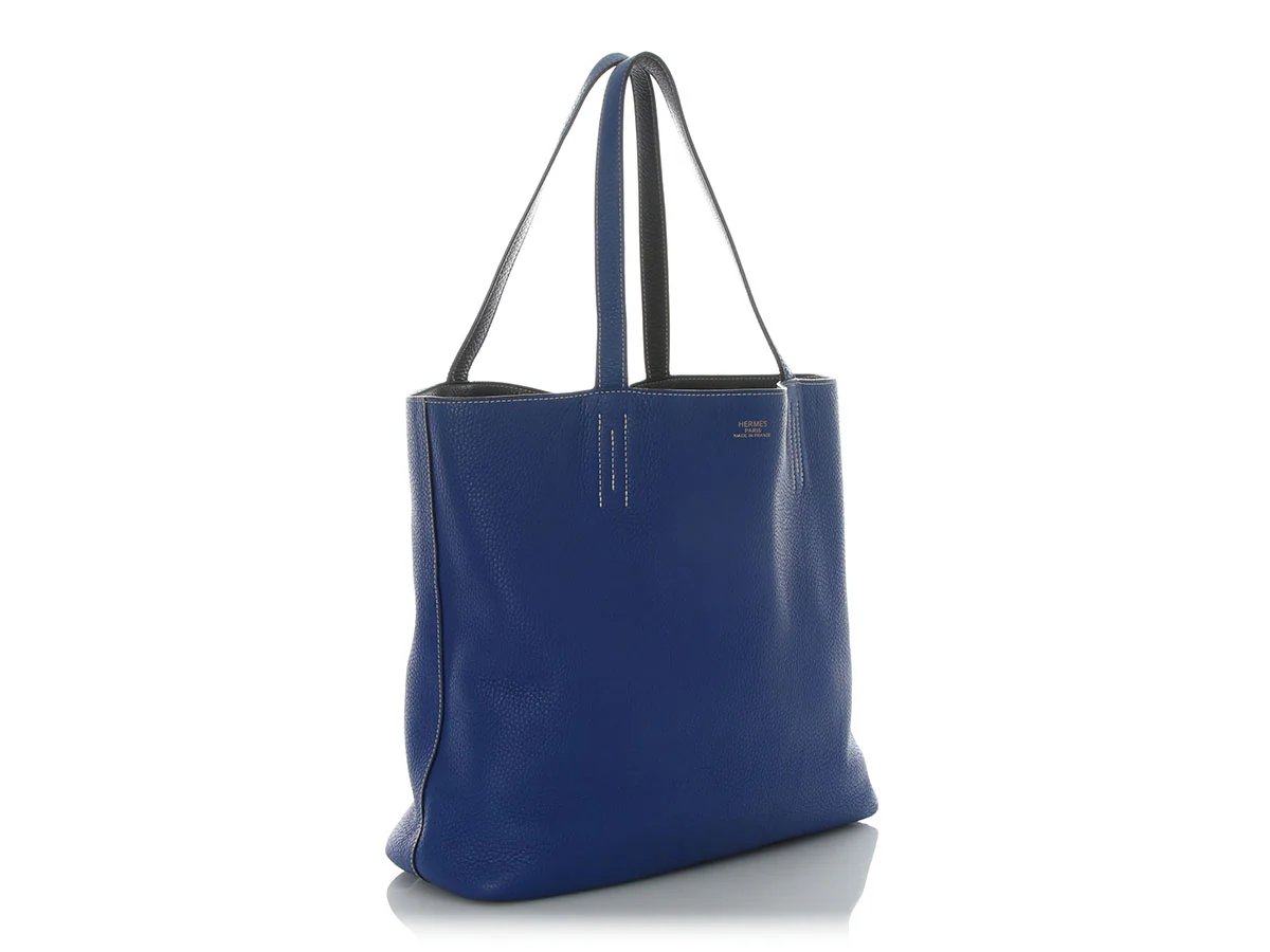 Hermès Bleu Électrique and Graphite Clémence Double Sens 36 - Image 5