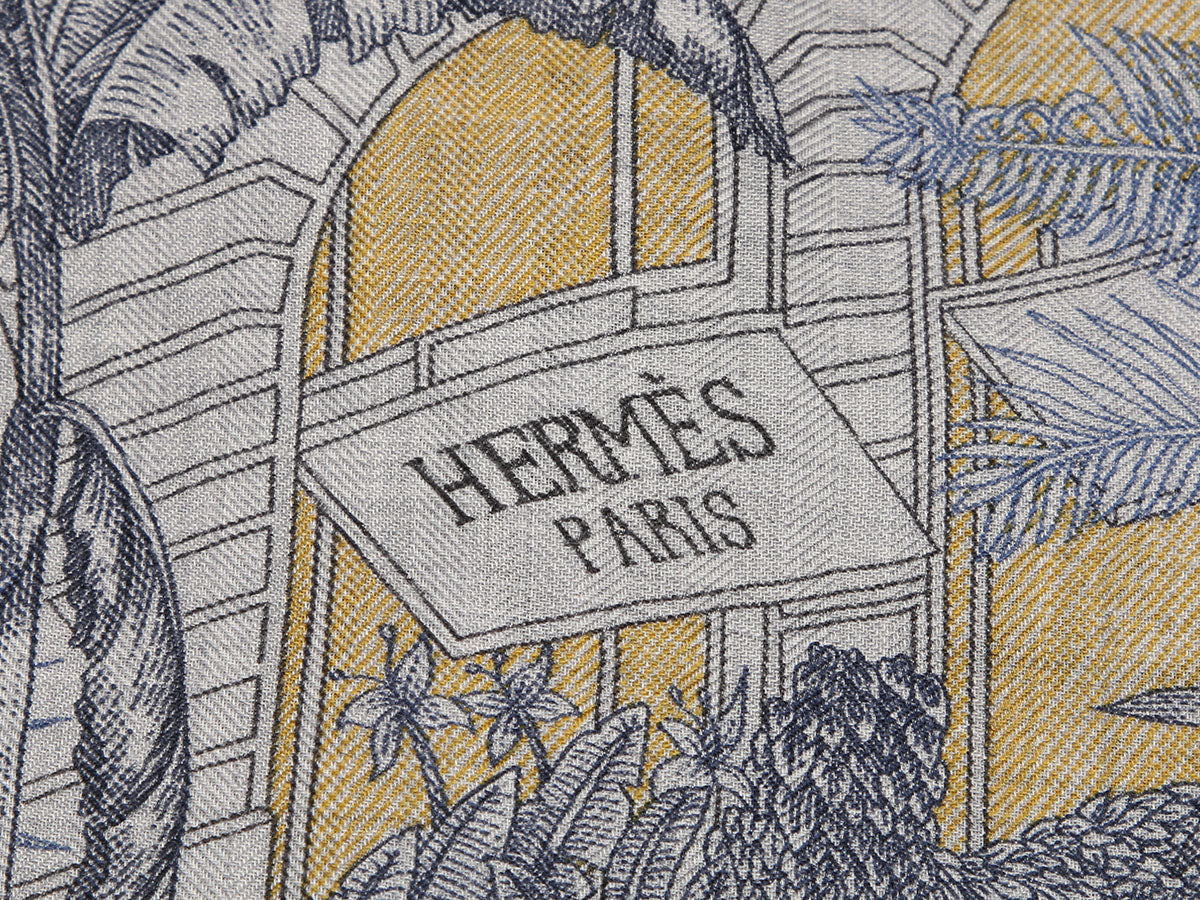 Hermès Faubourg Tropical Cashmere Silk Shawl 140cm - Image 3