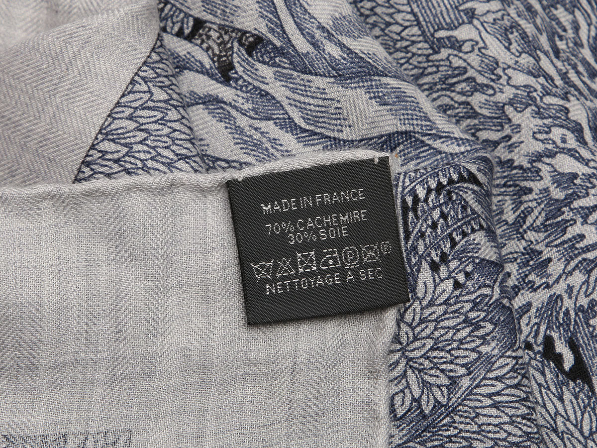 Hermès Faubourg Tropical Cashmere Silk Shawl 140cm - Image 4