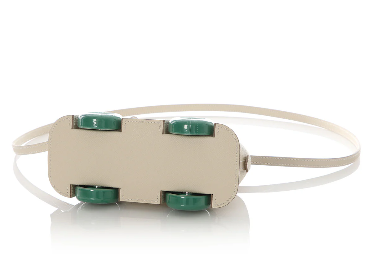 Hermès Mini Craie Epsom and Vert Vertigo Bolide on Wheels - Image 7
