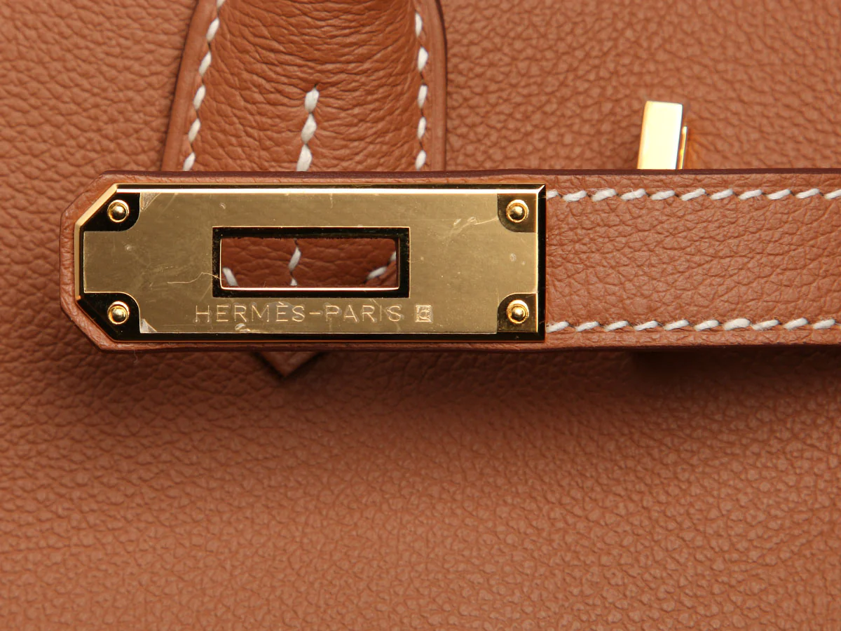 Hermès Gold Evercolor Shoulder Birkin 29 - Image 9