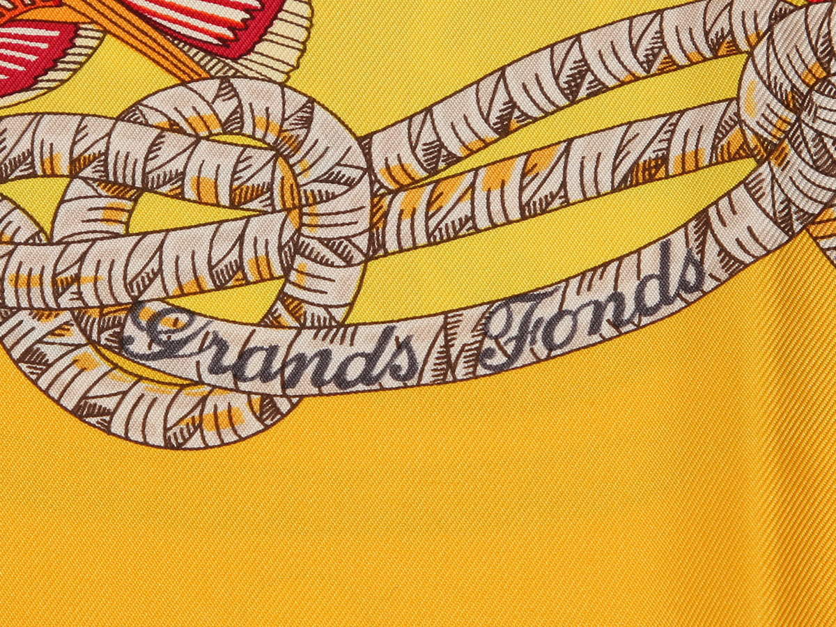 Hermès Grands Fonds Fish Silk Scarf 90cm - Image 2