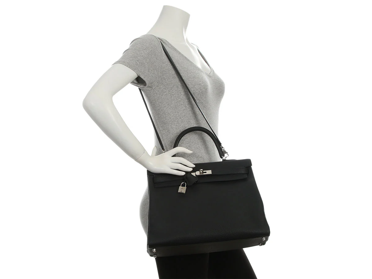 Hermès Black Togo Kelly 35 - Image 10