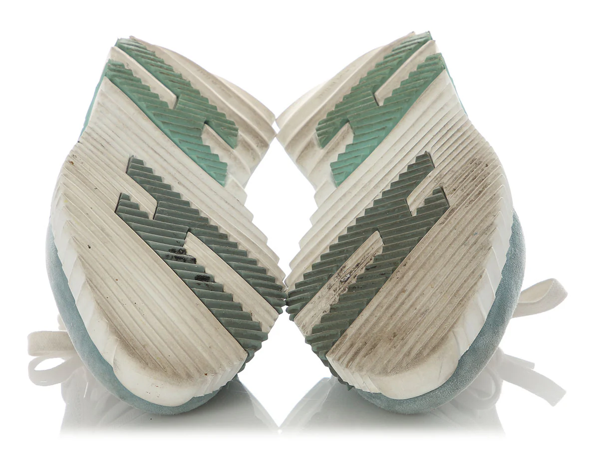 Hermès Teal and Gray Bouncing Sneakers - Image 6