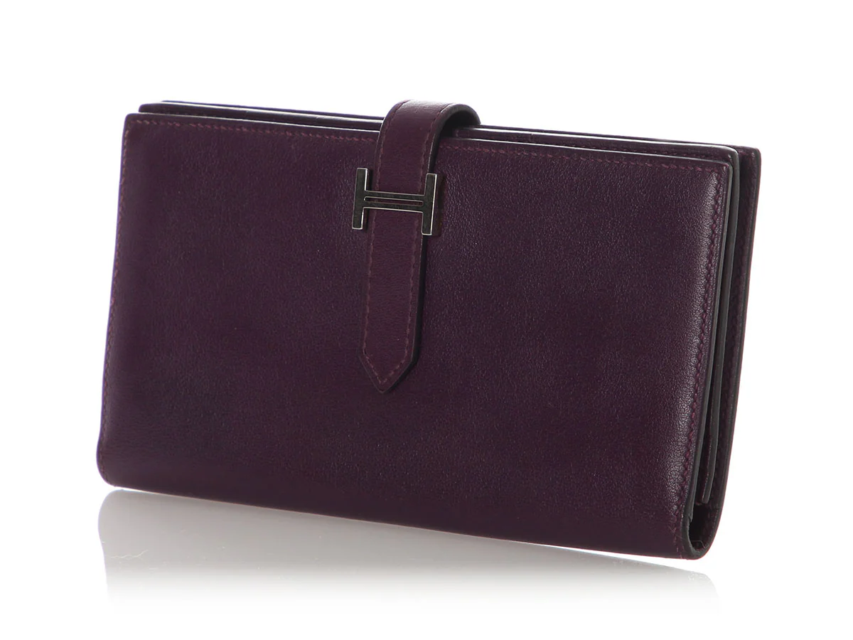 Hermès Raisin Swift Bearn Soufflet Long Wallet - Image 2