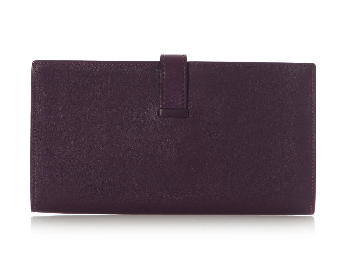 Hermès Raisin Swift Bearn Soufflet Long Wallet - Image 3