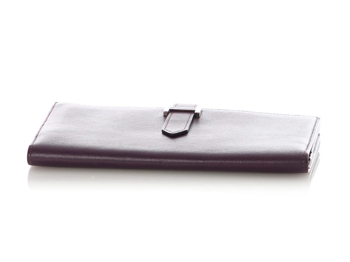 Hermès Raisin Swift Bearn Soufflet Long Wallet - Image 5