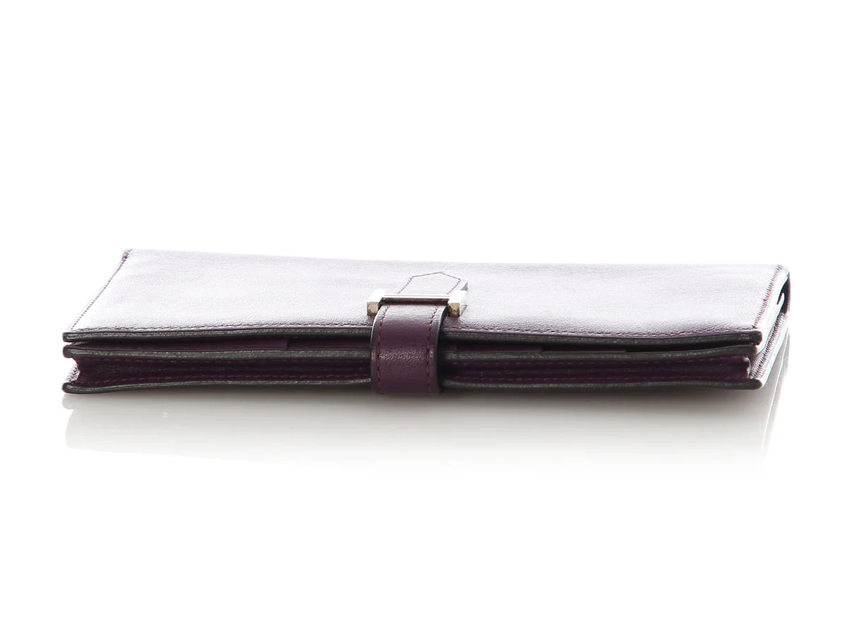 Hermès Raisin Swift Bearn Soufflet Long Wallet - Image 6