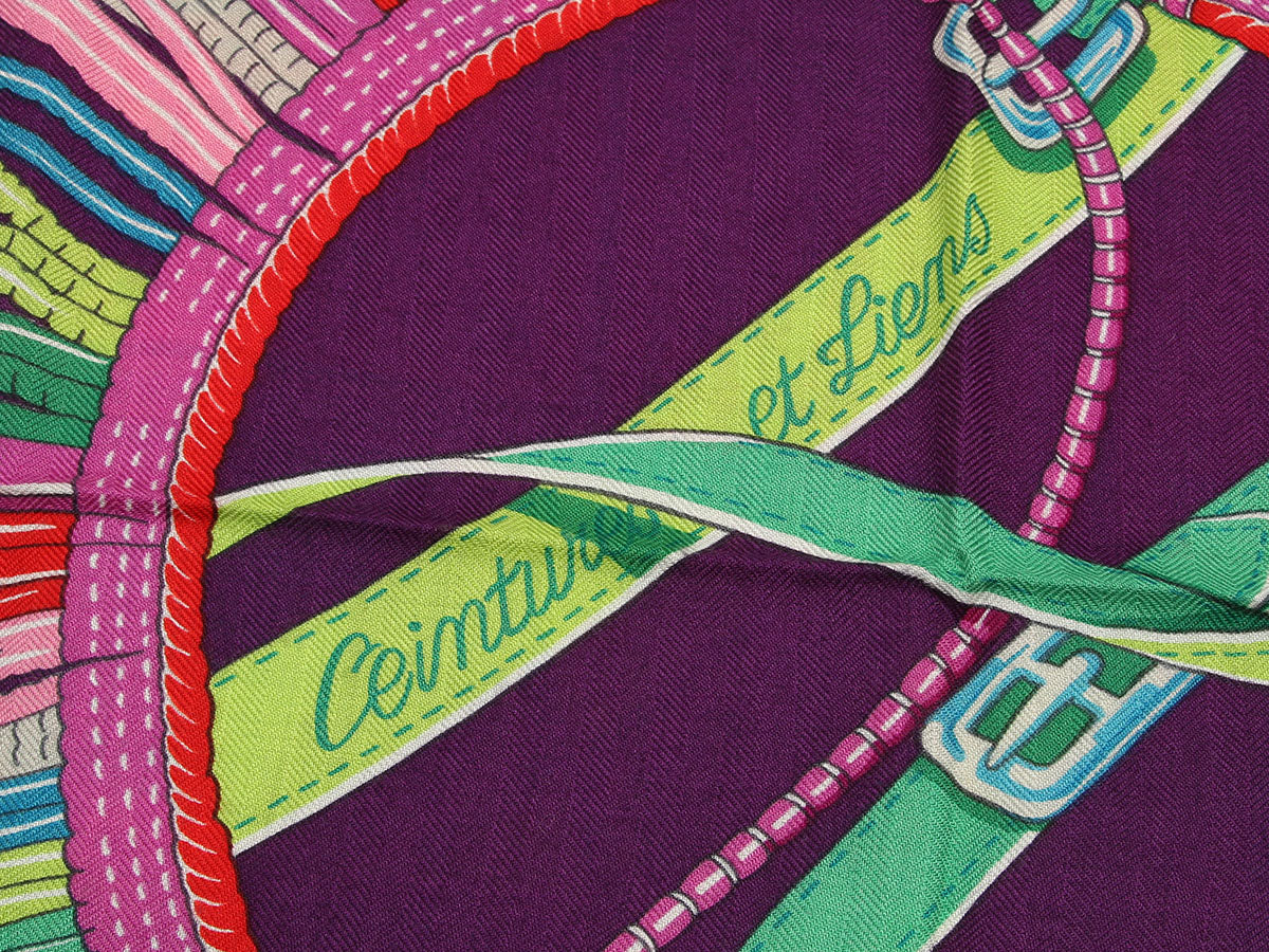 Hermès Ceintures et Liens Cashmere Silk Shawl 140cm - Image 2