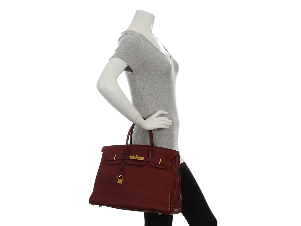 Hermès Rouge H Clémence Birkin 35 - Image 11