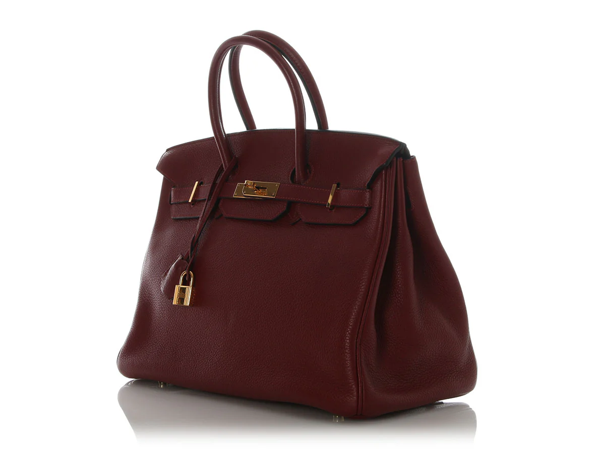 Hermès Rouge H Clémence Birkin 35 - Image 3