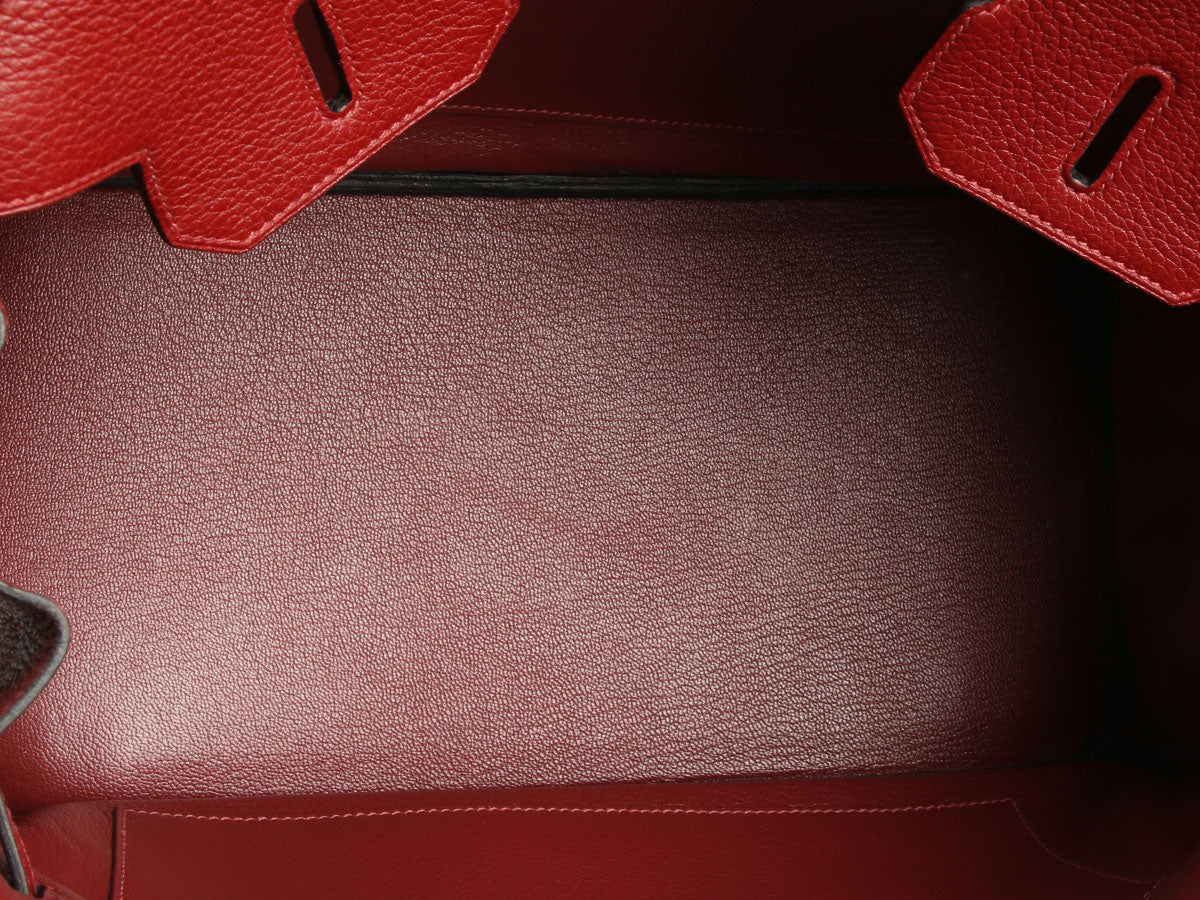 Hermès Rouge H Clémence Birkin 35 - Image 8