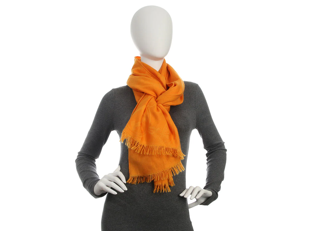 Hermès Orange New Libris Stole - Image 5